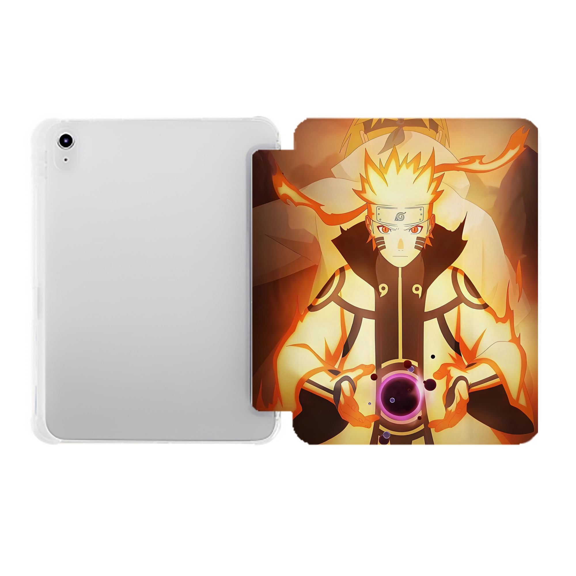 （画像用） NARUTO -ナルト- NARUTO -ナルト- 疾風伝 IPad ケース ペン収納付き 三つ折りスタンド PUレザー×シリコン 対応機種9.5/10.5/10.9インチ